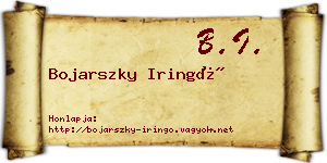 Bojarszky Iringó névjegykártya